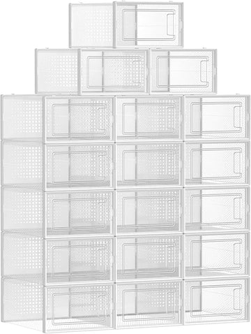 Boîtes à Chaussures - Lot de 18, Rangement Chaussures Pliable
