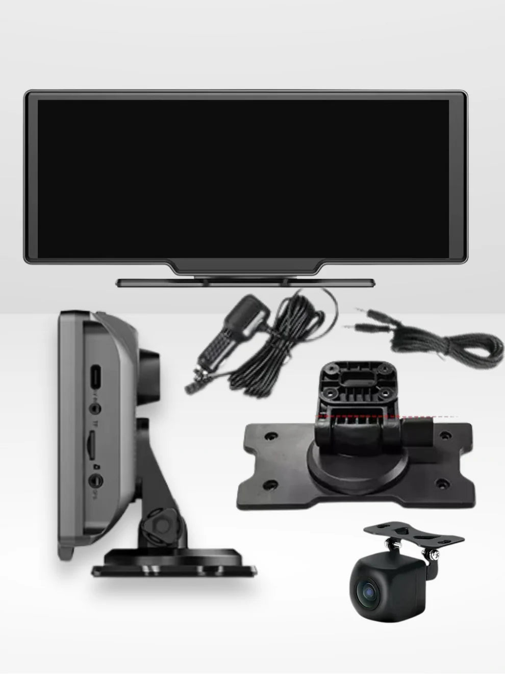 Tela CarPlay com câmera frontal
