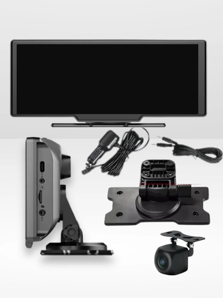 Tela CarPlay com câmera frontal