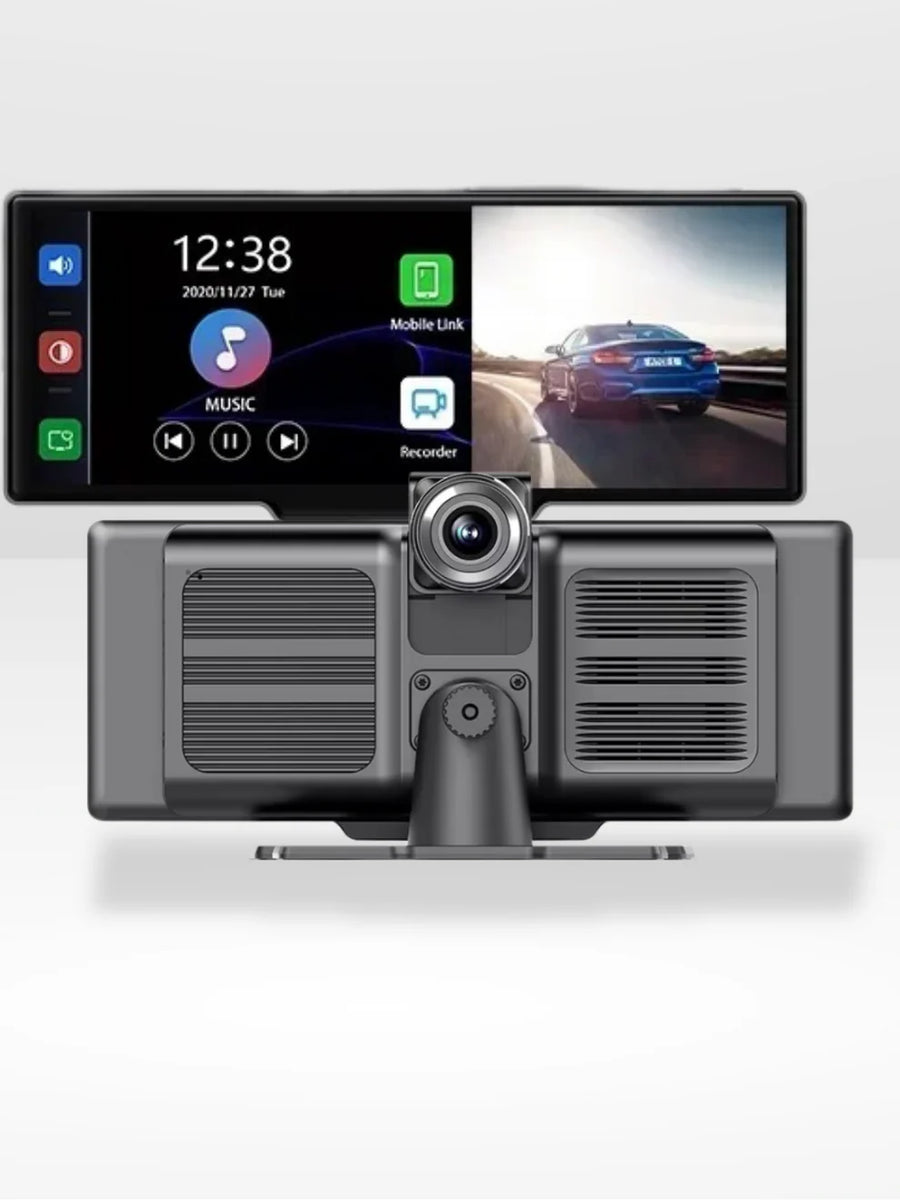 Tela CarPlay com câmera frontal